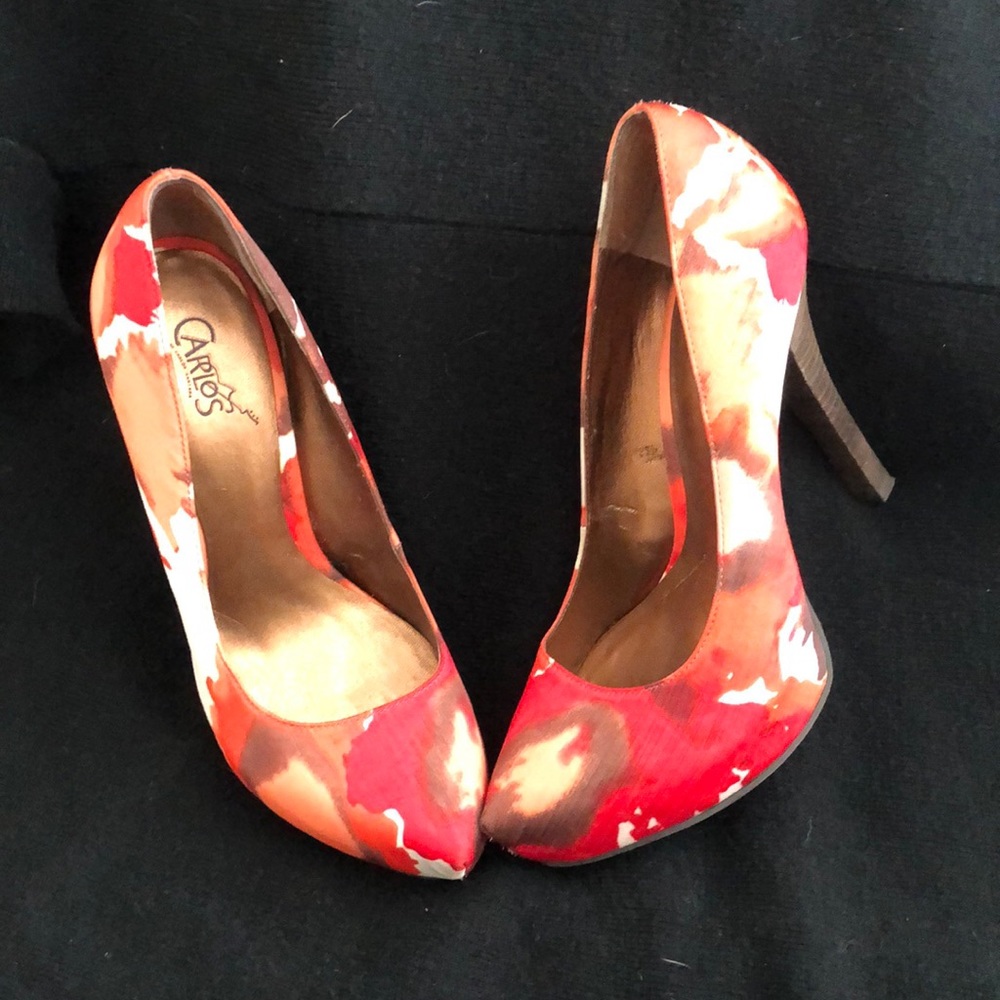 🤩BEAUTIFUL CARLOS SANTANA WATERCOLOR PUMPS🥰